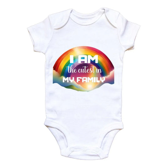 White Baby Vest - I am the Cutest in my Family - African Pride Collection