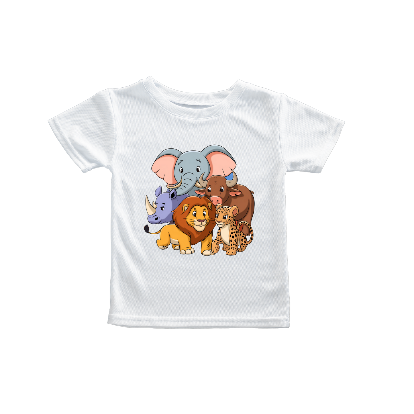 Kids Big 5 Unisex T-Shirt – 5 Iconic Animals in Vibrant Colors