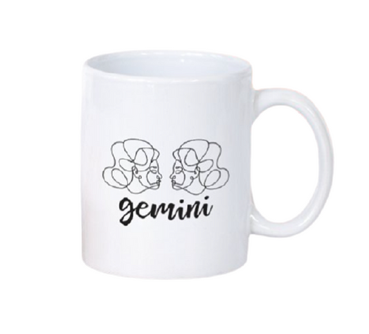White Ceramic Mug - Zodiac Sign - 0.325 L
