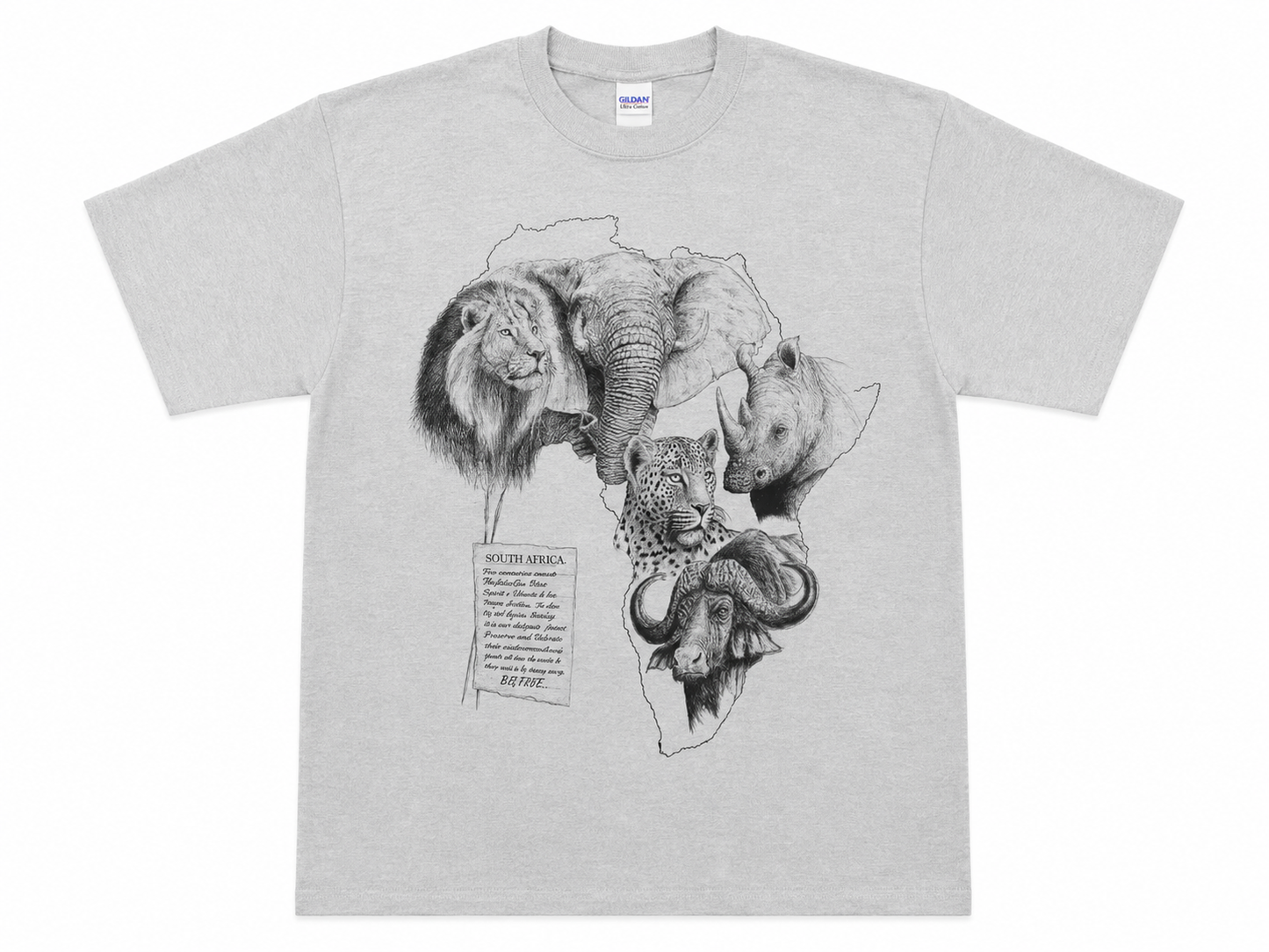 African wildlife T-shirt Collection - Hand-drawn