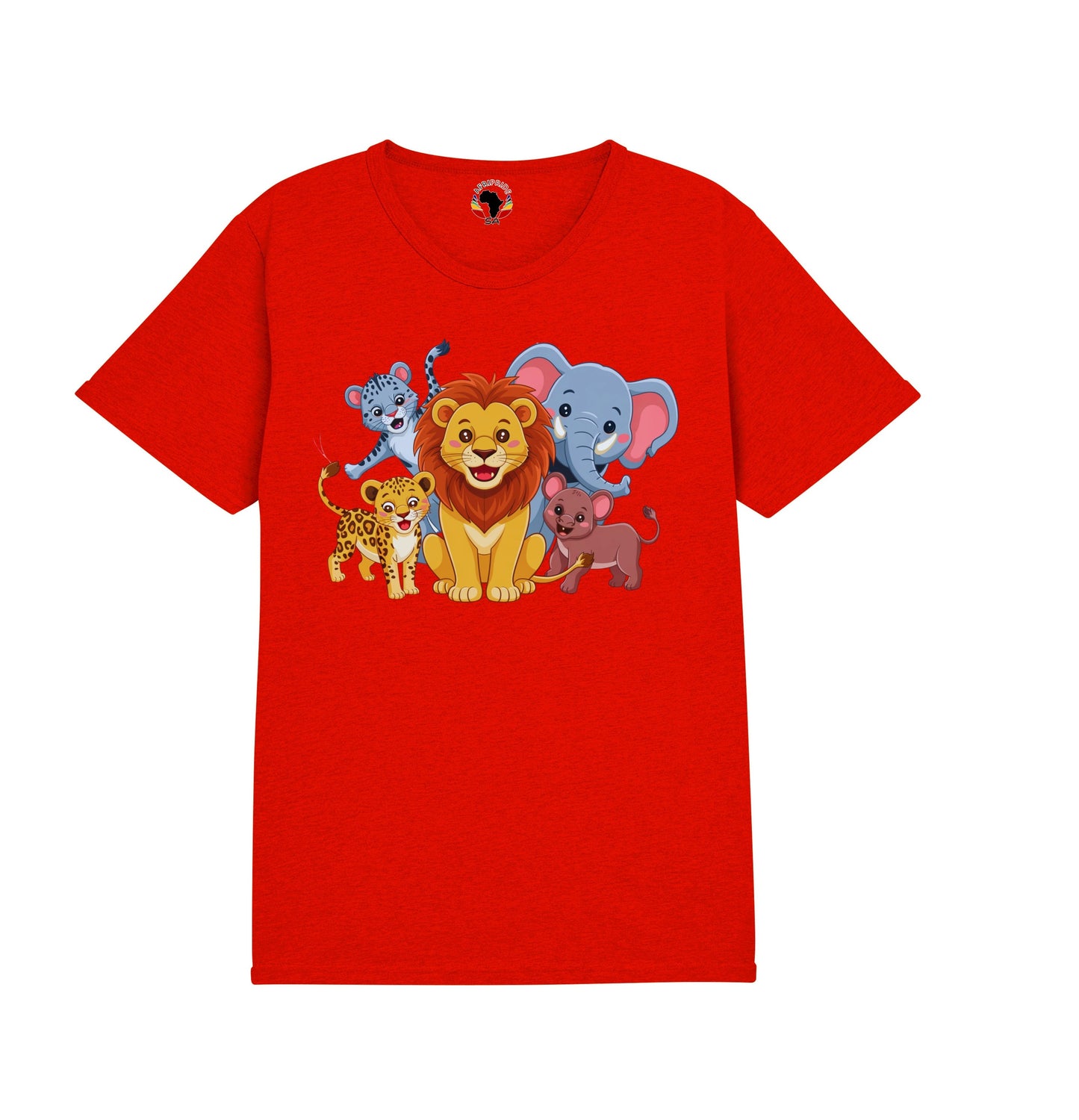 Kids T-Shirt with Cartoon Animals Print – Multiple Colours