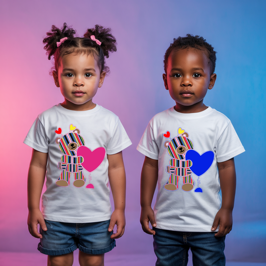 Kids TeddyBear and Heart T-shirts