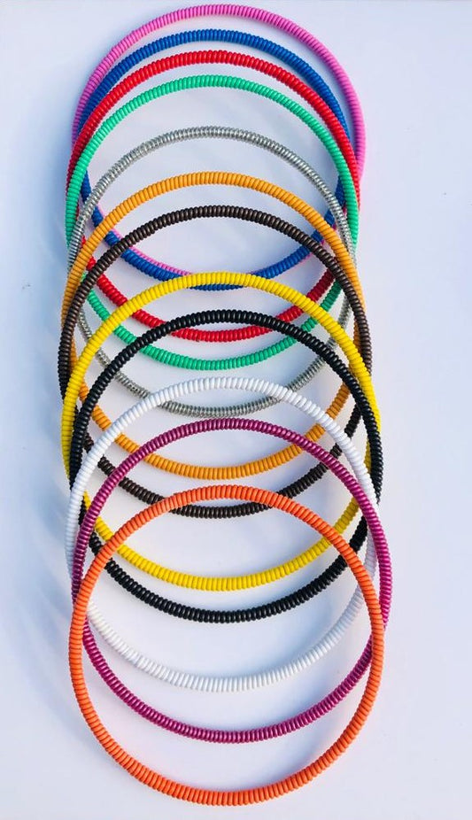Venda Bangles – Multicolour Plastic-Wrapped Bracelets