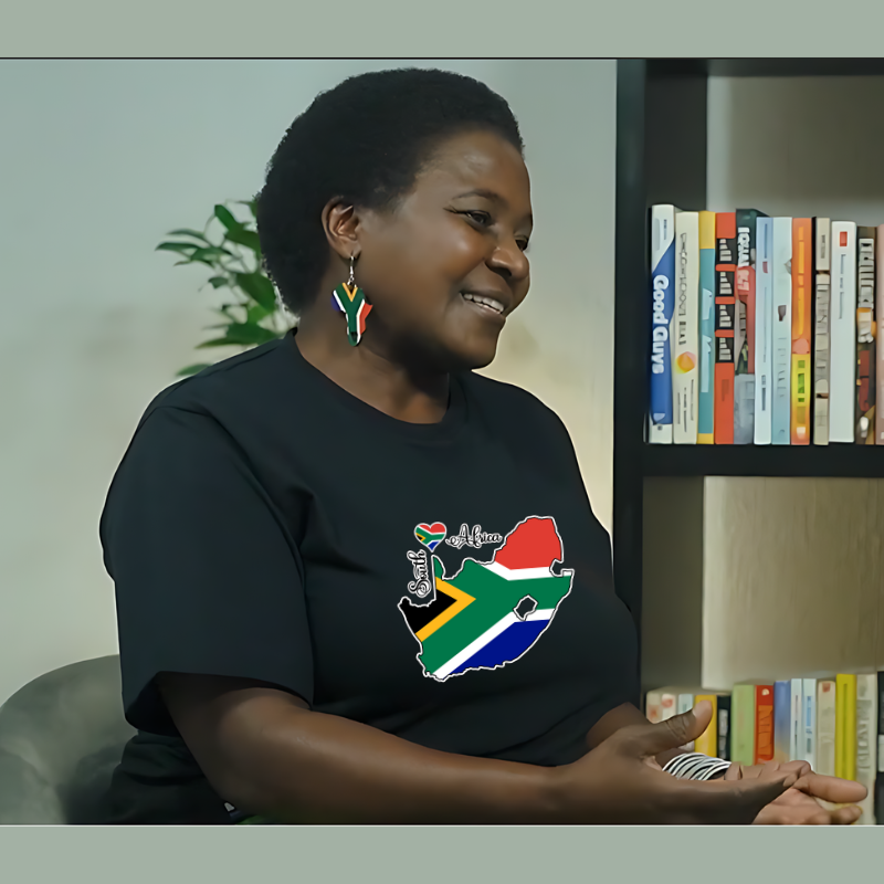 Africa Map Earrings - South African Flag-Inspired