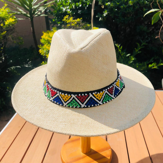 Panama Unisex Hat with beaded band