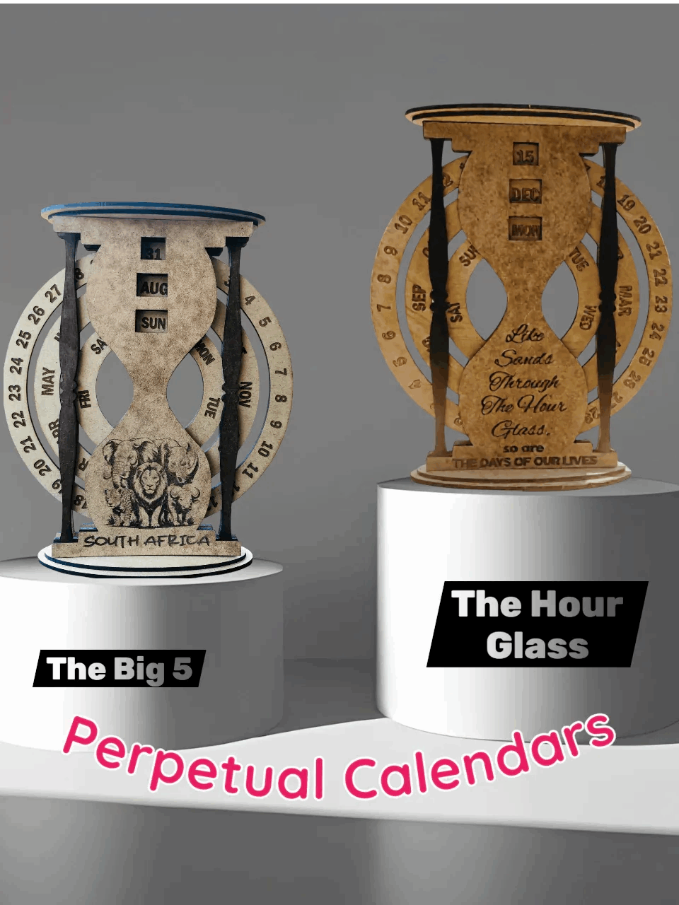Laser Cut Perpetual Calendars for Stylish Organization - African Pride Collection