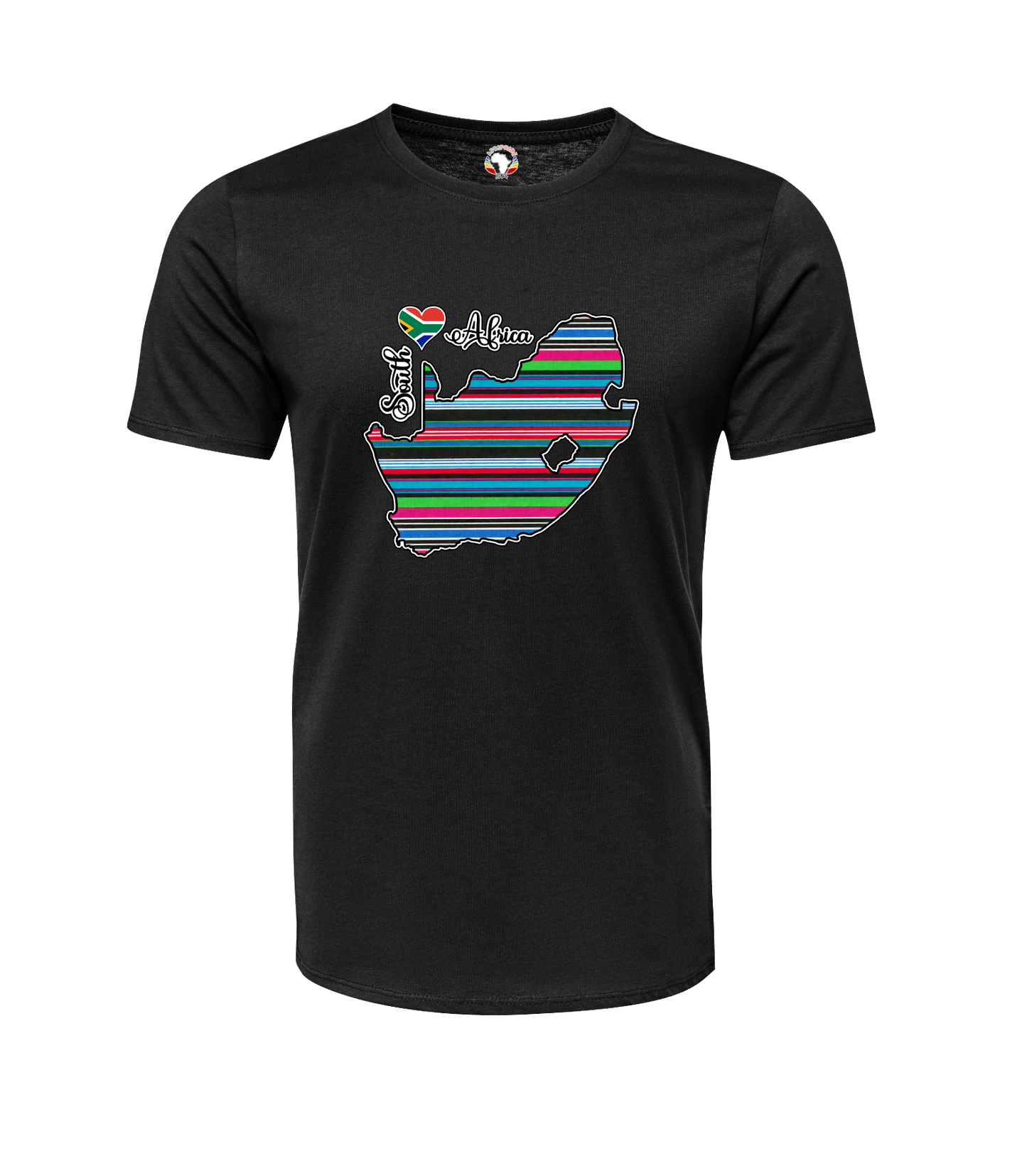South Africa Map T-Shirts - Unisex - Venda Fabric-Inspired