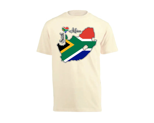 South Africa Map T-Shirt - Unisex - South African Flag - African Pride Collection