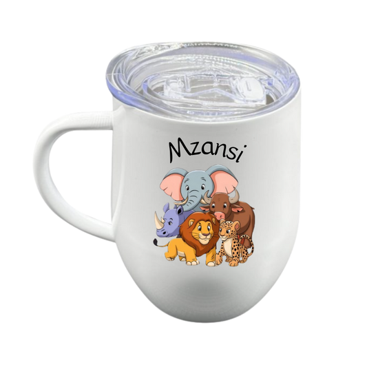 Heritage Coffee Mug – Stainless Steel with Big 5 Design (12oz/355ml)