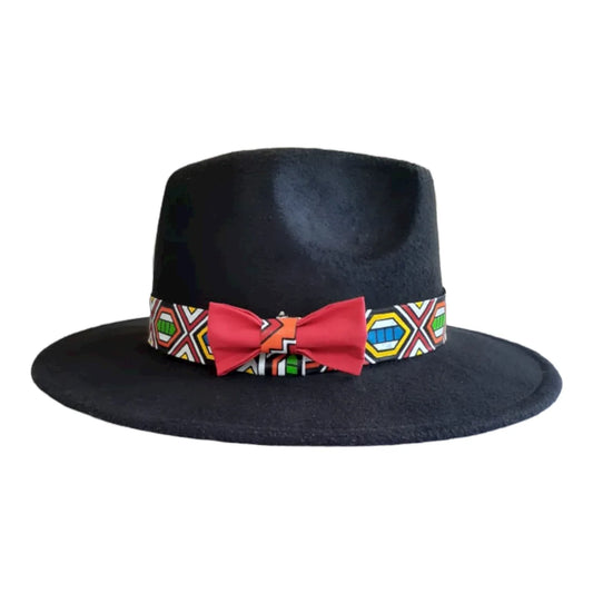 Lunako Fedora Hats - African Fabric-Inspired Band - African Pride Collection