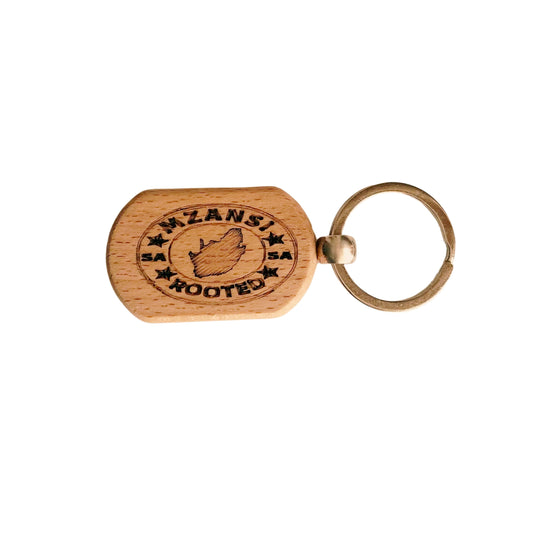 Mzansi Rooted – Engraved Wooden Key Ring