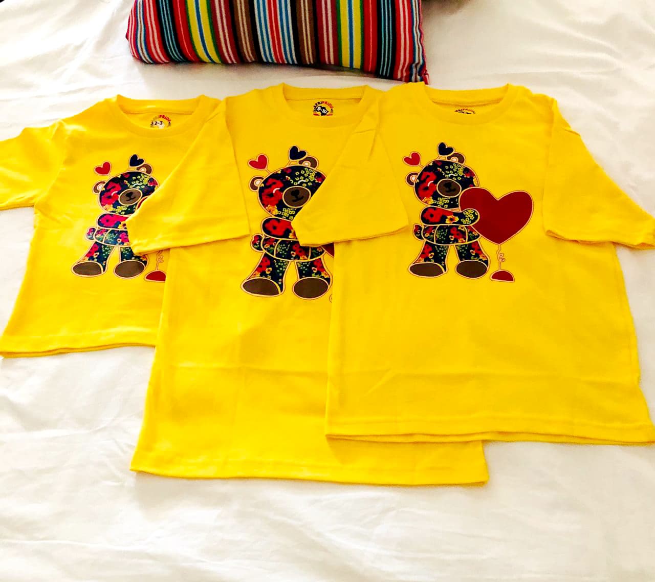 Kids TeddyBear and Heart T-shirt - XiTsonga Red