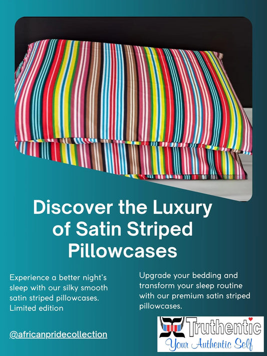 Striped Satin Pillowcases - African Pride Collection