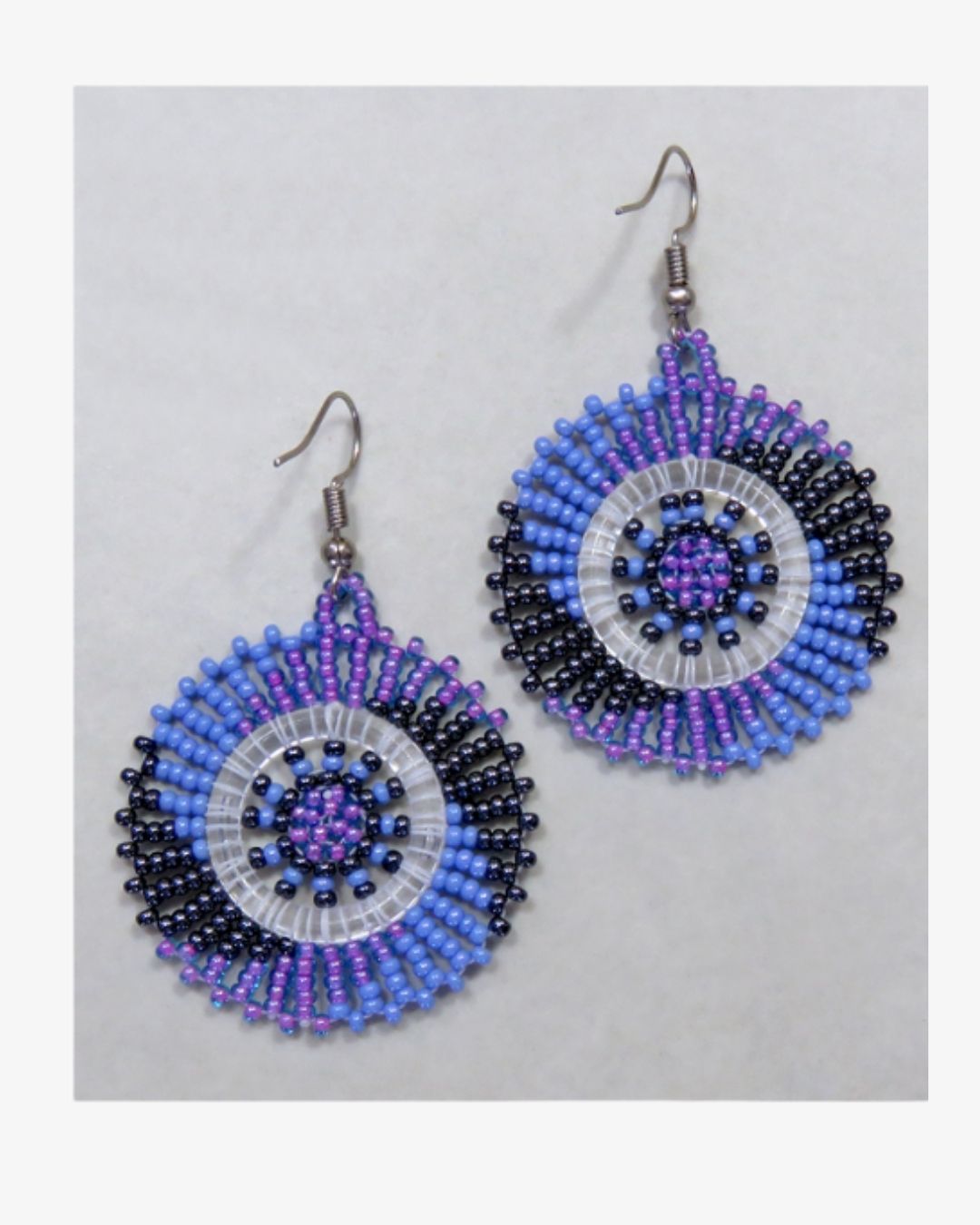 Handmade African Beaded Circle Earrings – South Africa