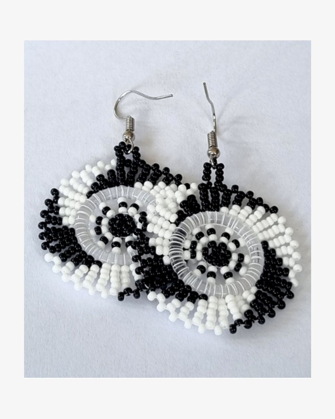Handmade African Beaded Circle Earrings – South Africa