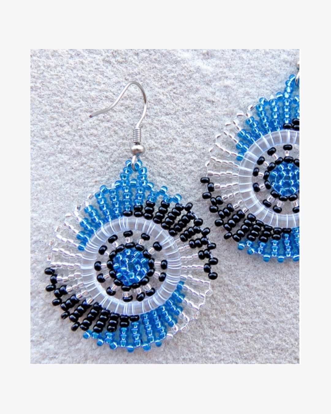 Handmade African Beaded Circle Earrings – South Africa