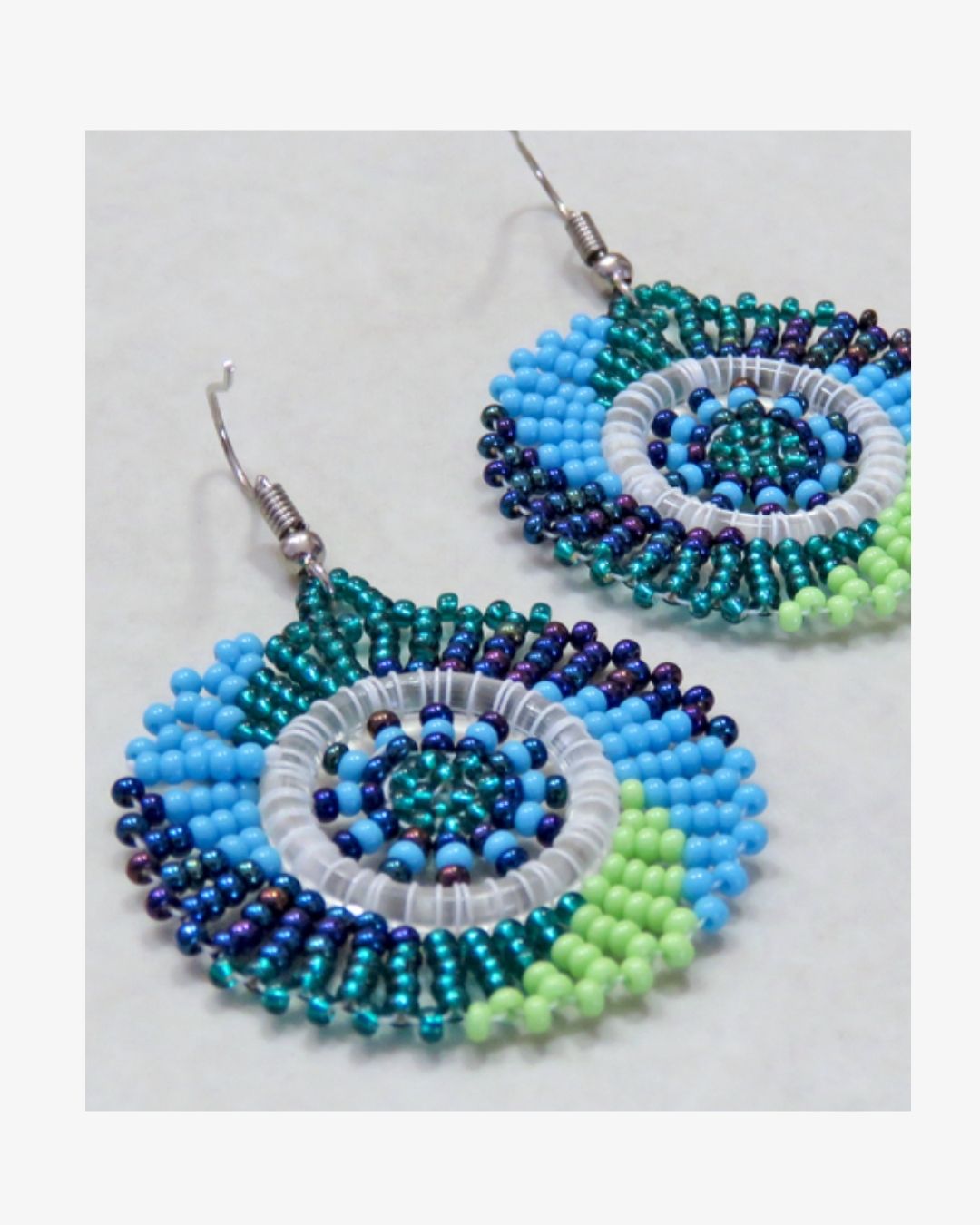 Handmade African Beaded Circle Earrings – South Africa
