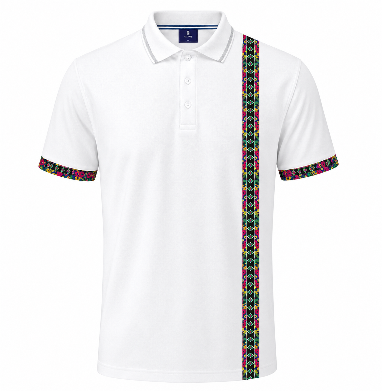African Fabric Inspired Golf Shirt | DTF Printed | Heritage Collection