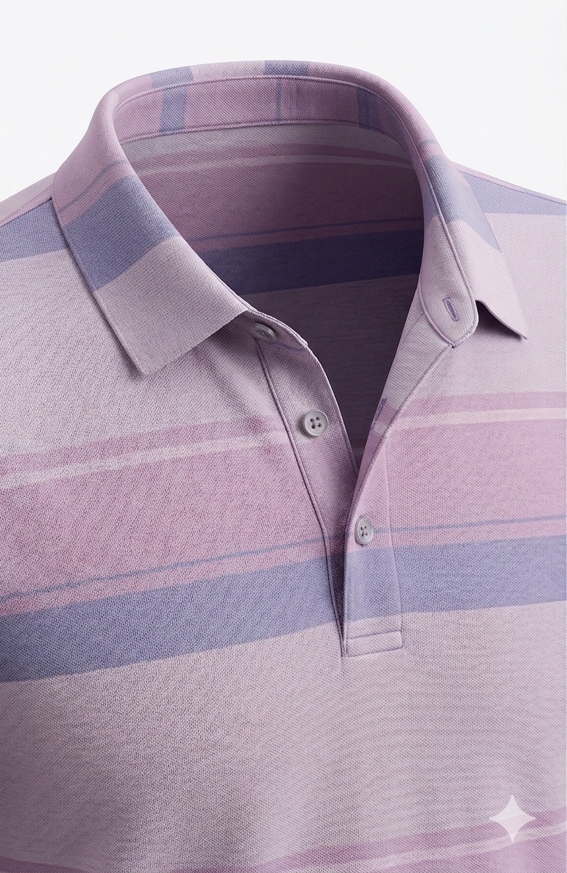 Golf Shirt Parallel stripes - Pink