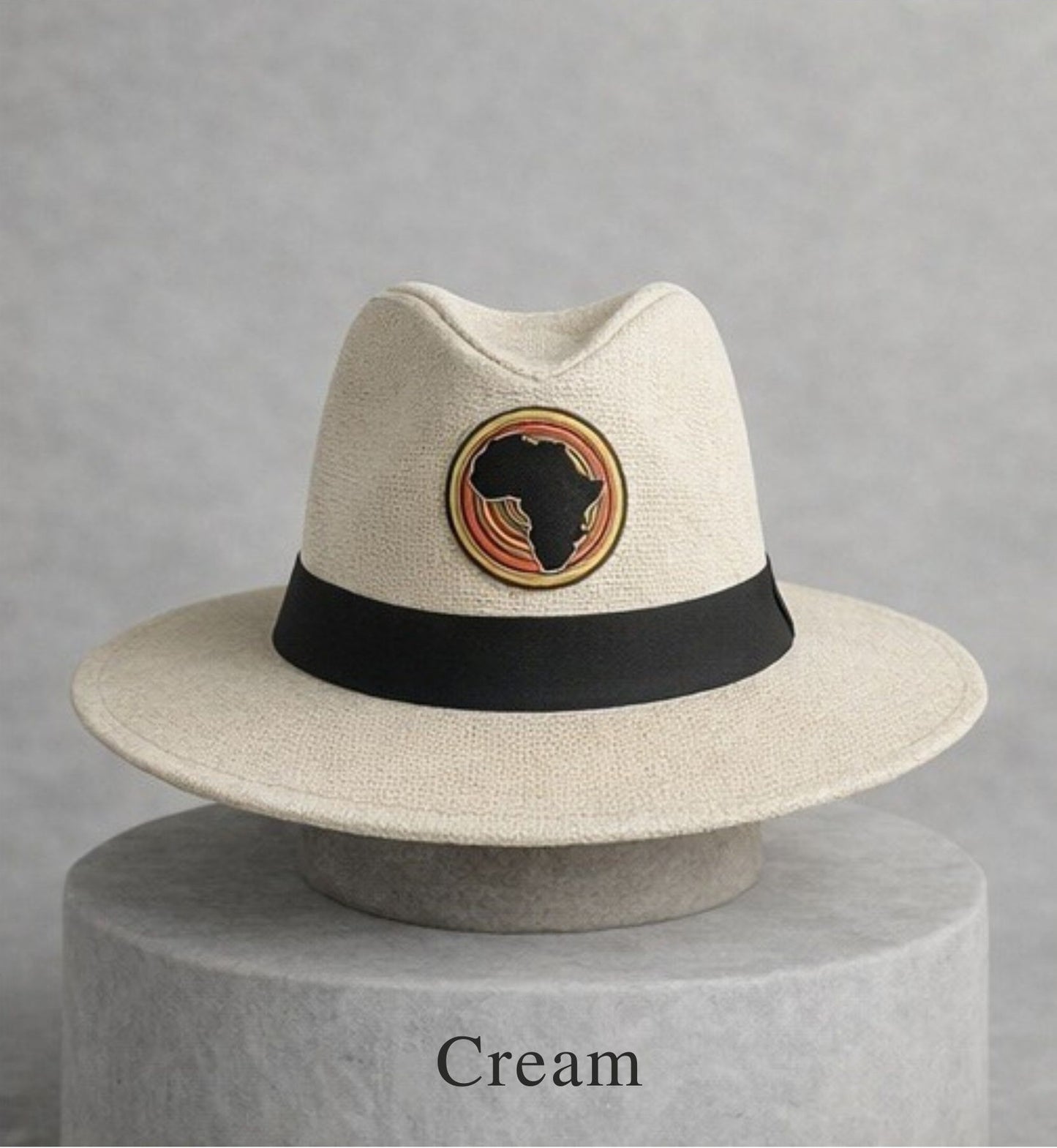 Africa Map Panama Hat – Afro Heritage Paper Straw Hat (One Size Fits All)