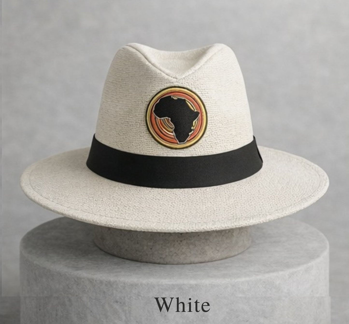 Africa Map Panama Hat – Afro Heritage Paper Straw Hat (One Size Fits All)