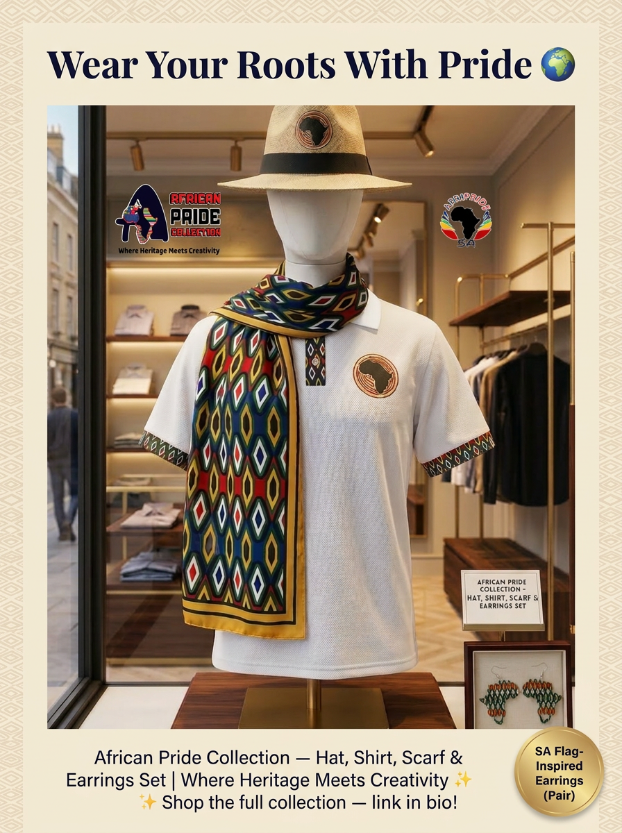 South African Flag Colours Inspired Chiffon Scarf