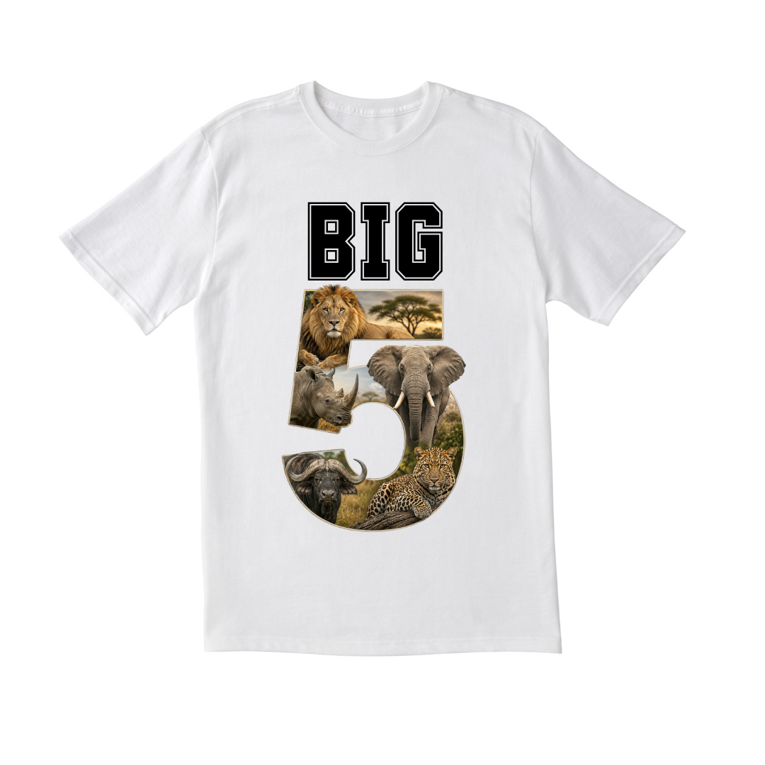 Big 5 Wild Animals T-Shirt – Celebrate Africa's Icons