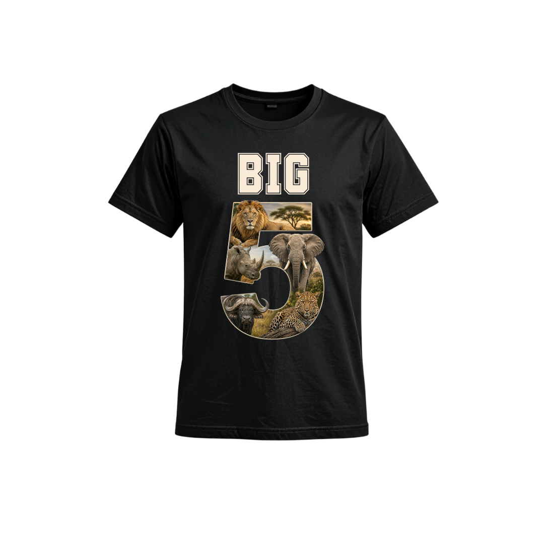 Big 5 Wild Animals T-Shirt – Celebrate Africa's Icons