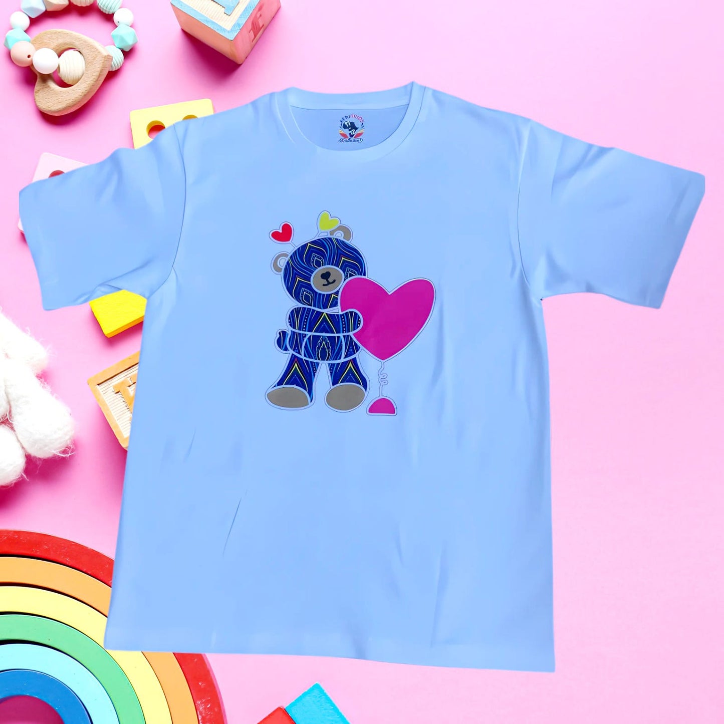 Kids TeddyBear and Heart T-shirt