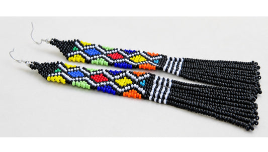 Statement African-Inspired Drop Earrings