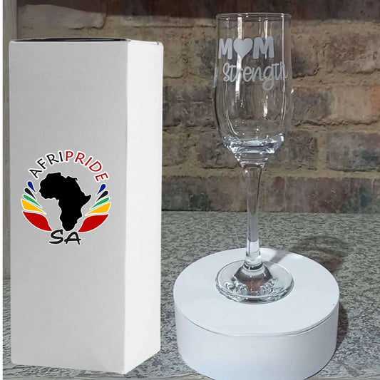 Mom, My Strength Engraved Glass Gift - African Pride Collection