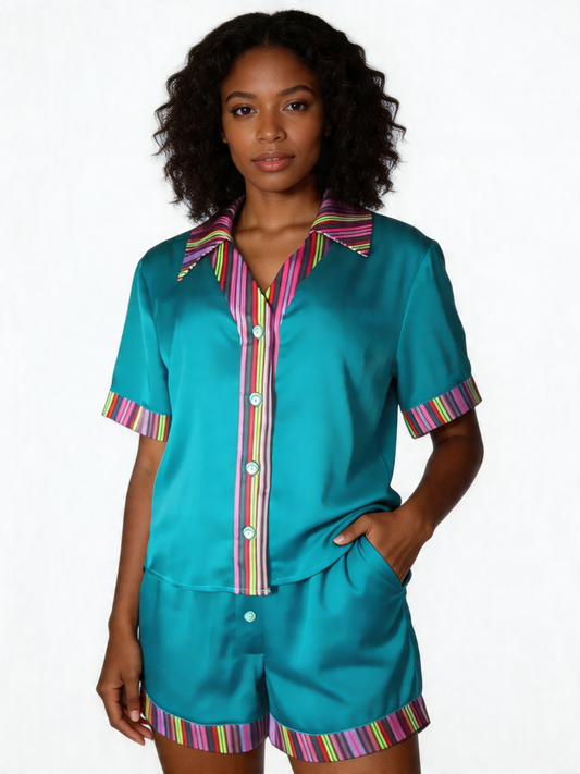 Mukololo Sleepwear Set - Turquoise