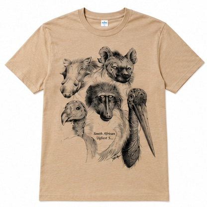 African wildlife T-shirt Collection - Hand-drawn
