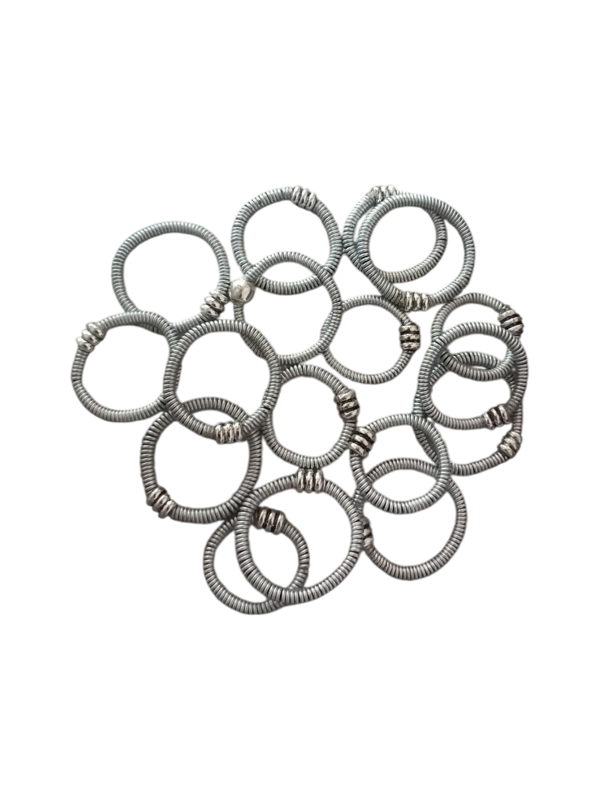 Venda Bangles Inspired Rings - Silver