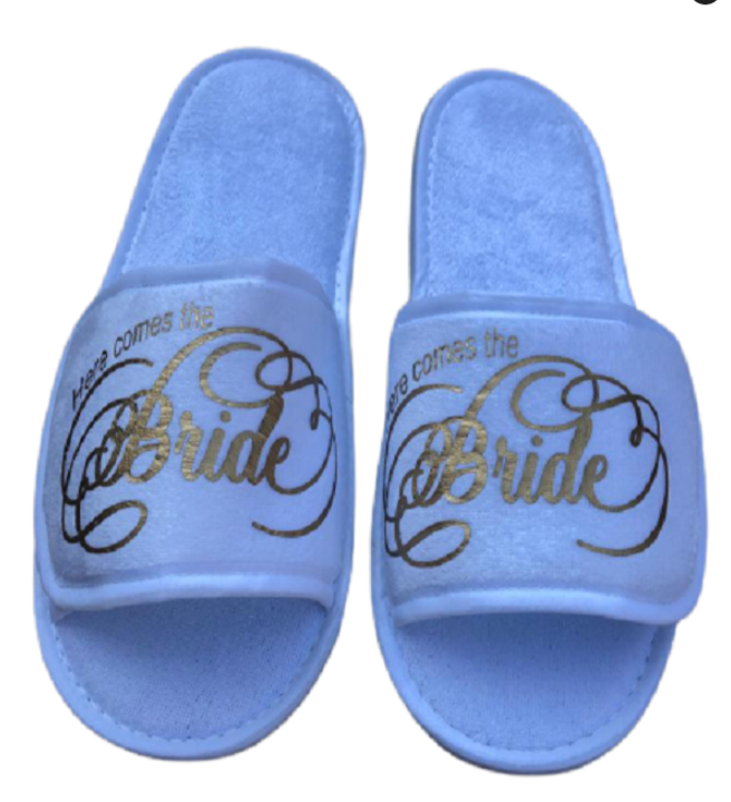 Hotel Slippers: Here Comes the Bride Print