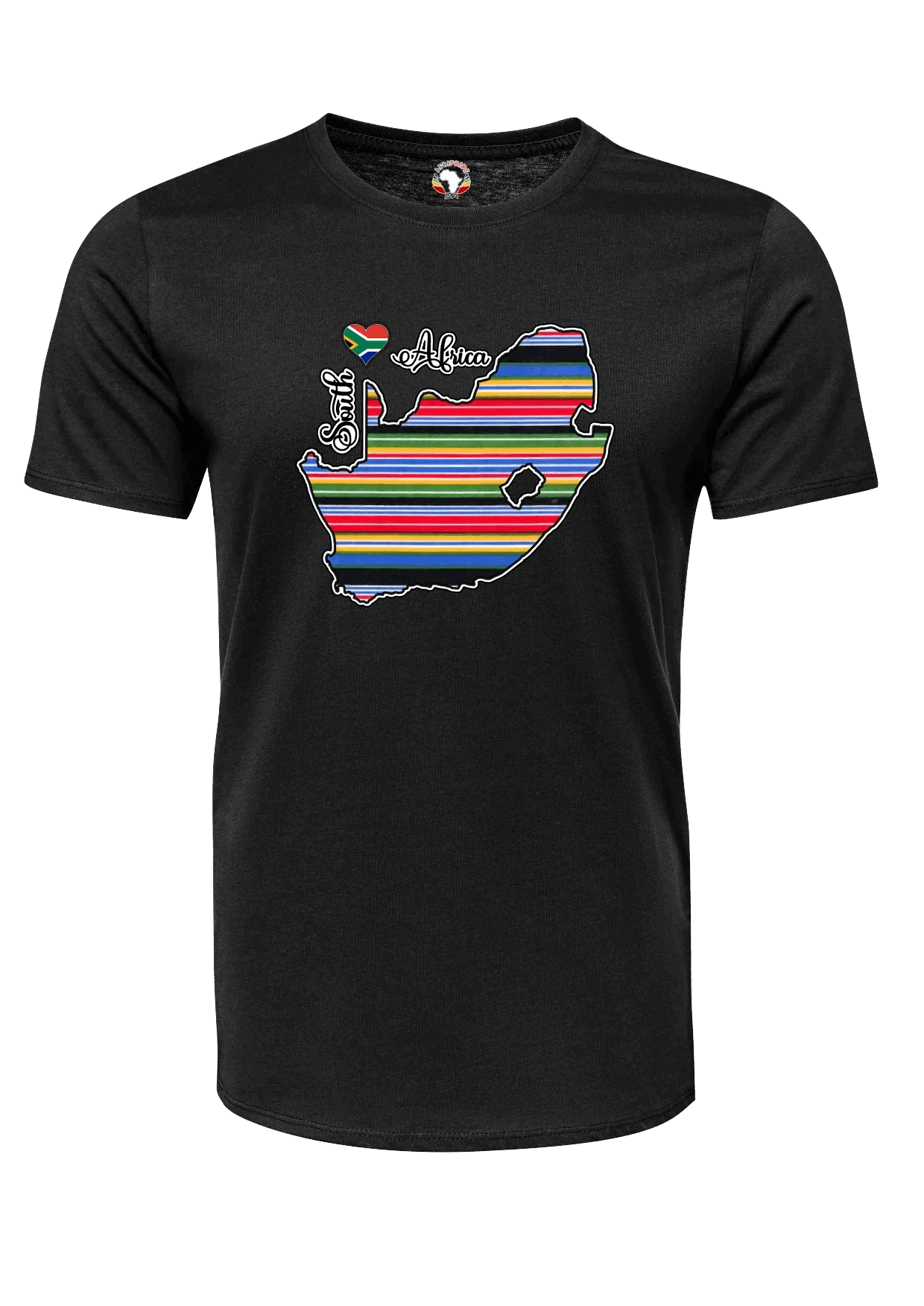 South Africa Map T-Shirts - Unisex - Venda Fabric-Inspired - African Pride Collection