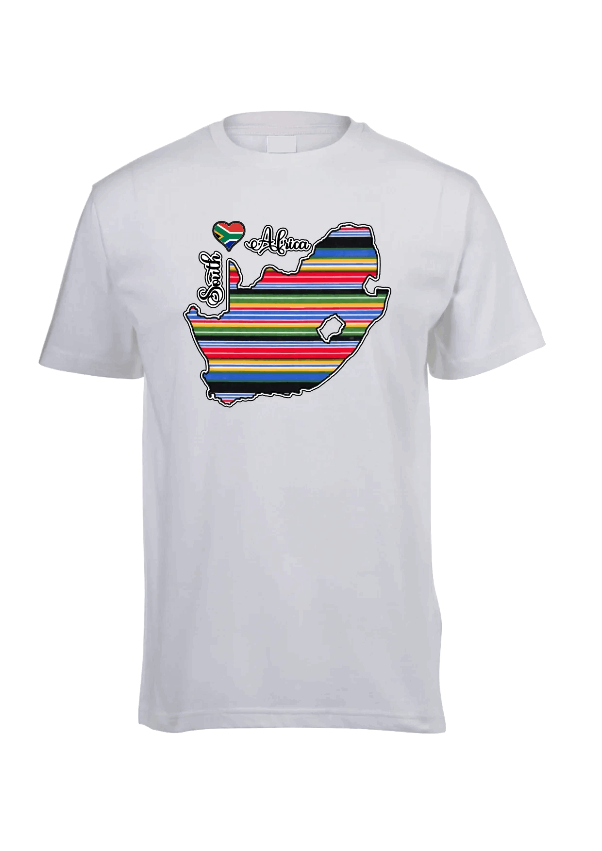 South Africa Map T-Shirts - Unisex - Venda Fabric-Inspired - African Pride Collection