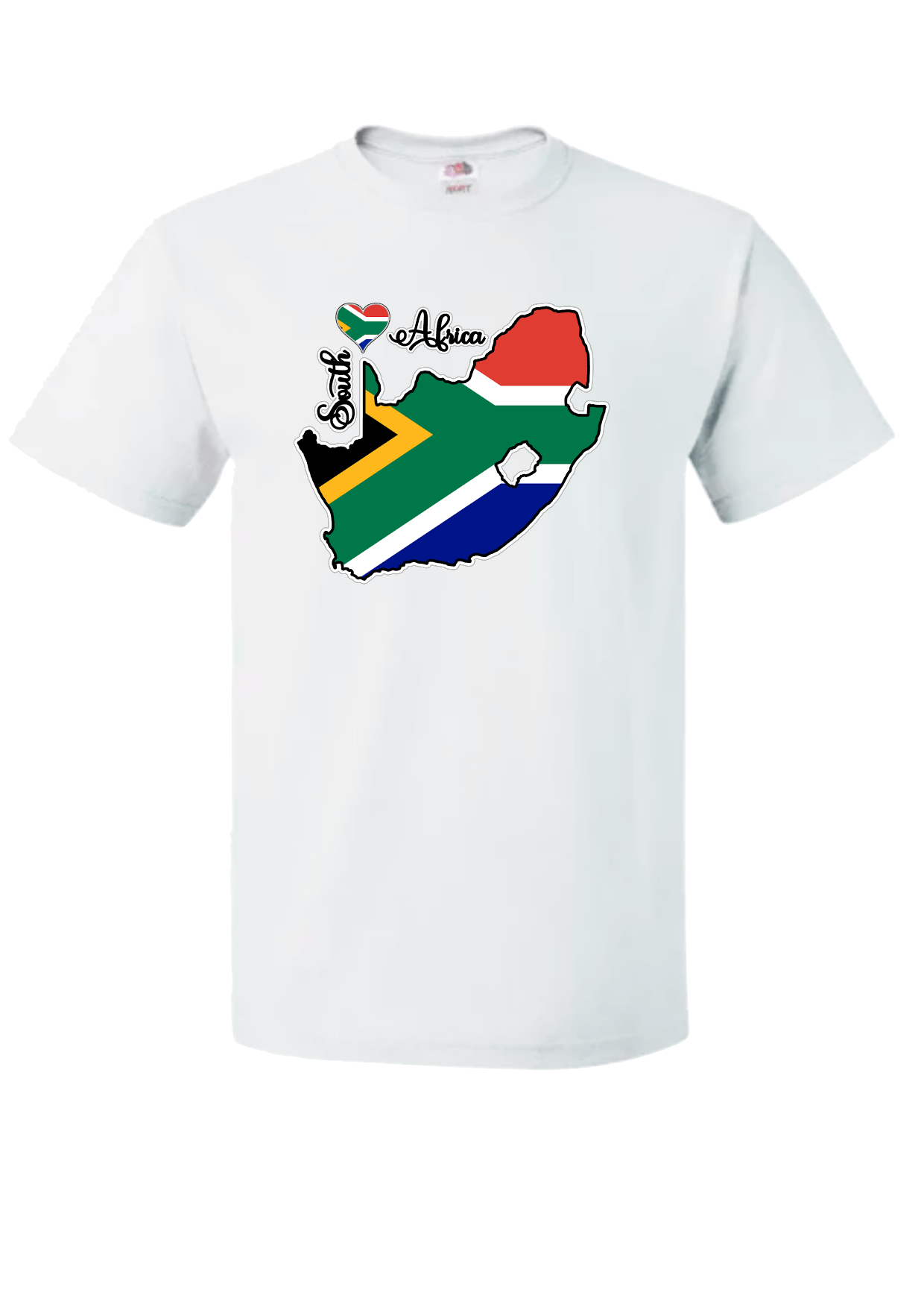 South Africa Map T-Shirt - Unisex - South African Flag