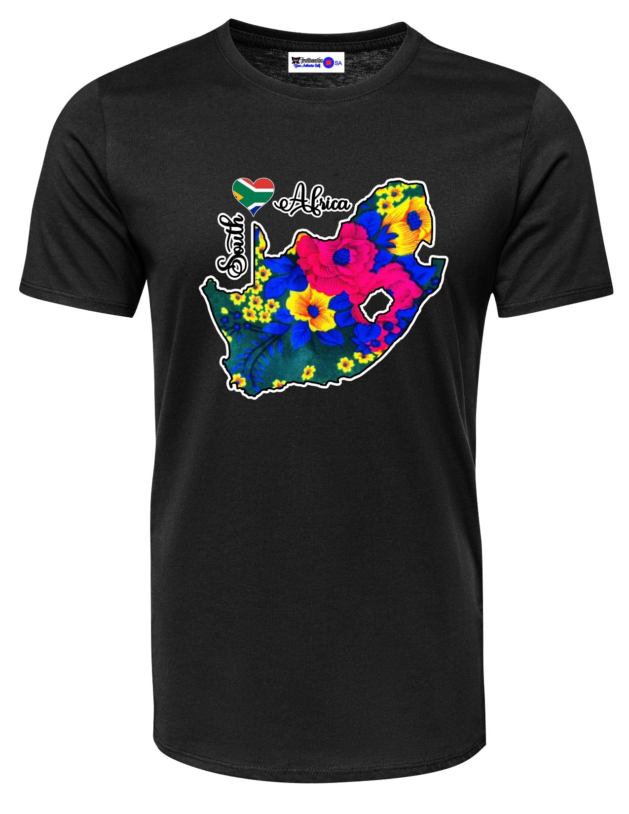 South Africa Map T-Shirts - Unisex - Tsonga Fabric-Inspired