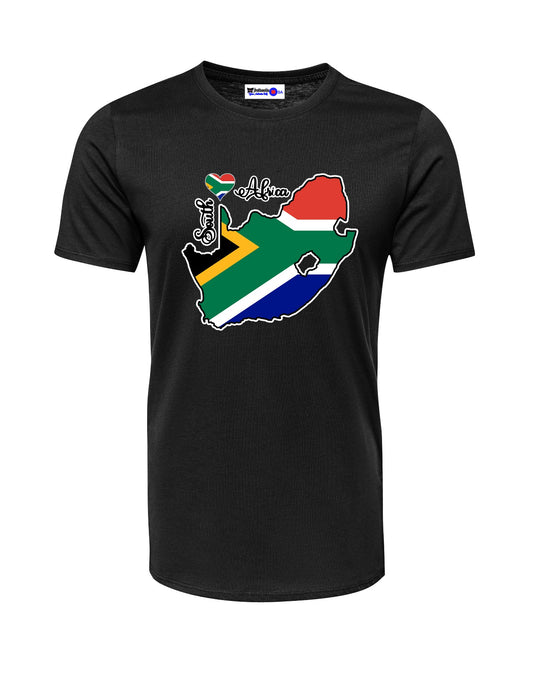 South Africa Map T-Shirt - Unisex - South African Flag