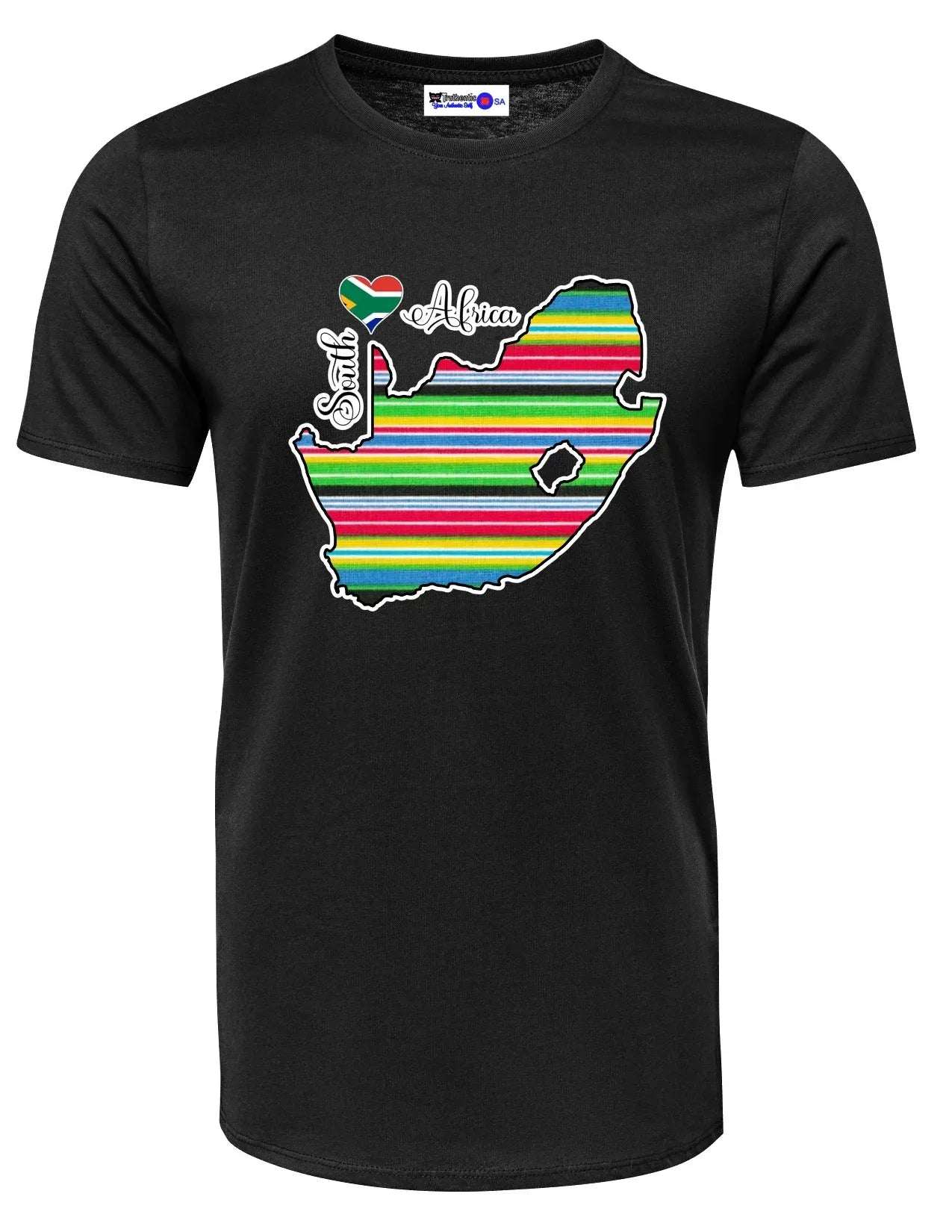 South Africa Map T-Shirts - Unisex - Venda Fabric-Inspired - African Pride Collection