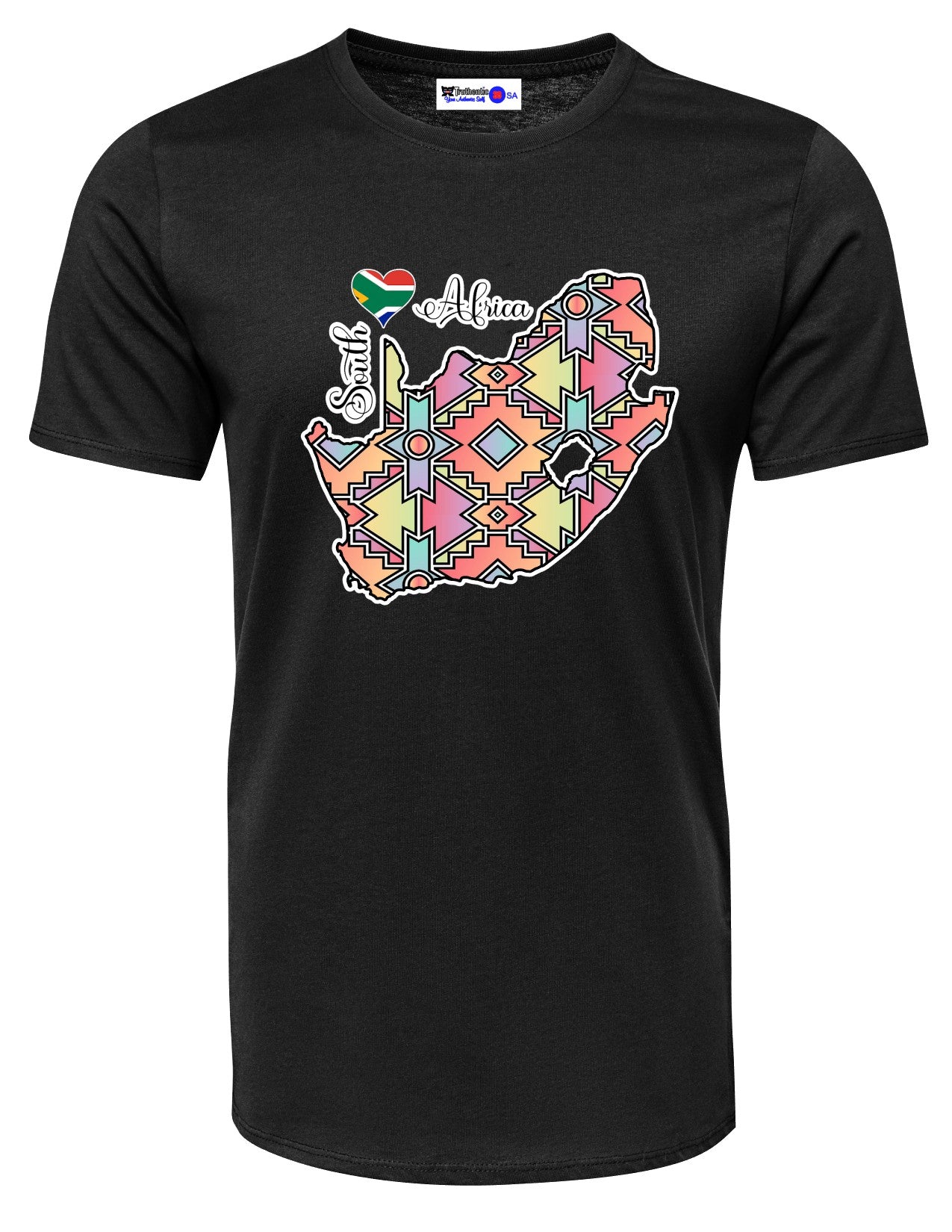 South Africa Map T-Shirts - Unisex - Ndebele fabric-Inspired