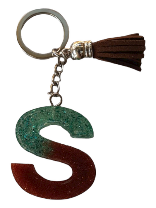 Alphabet Resin Keychain