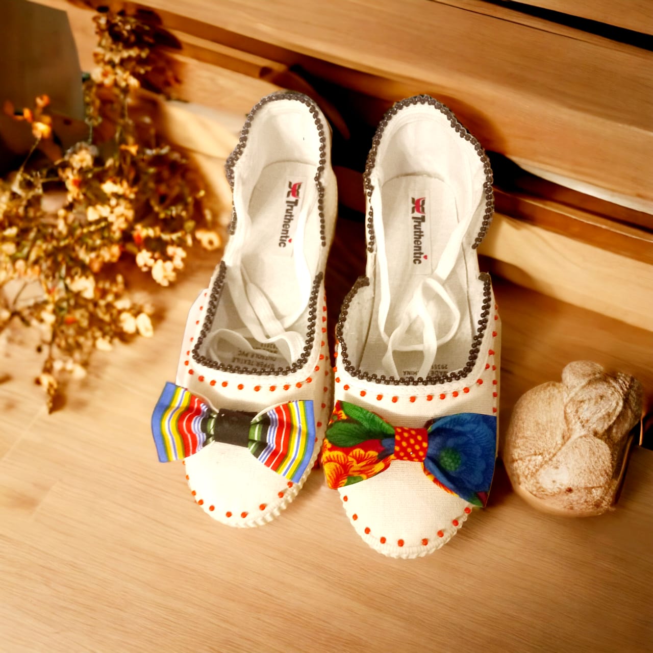 African Fabric-Inspired Beaded Shoes/Sneakers