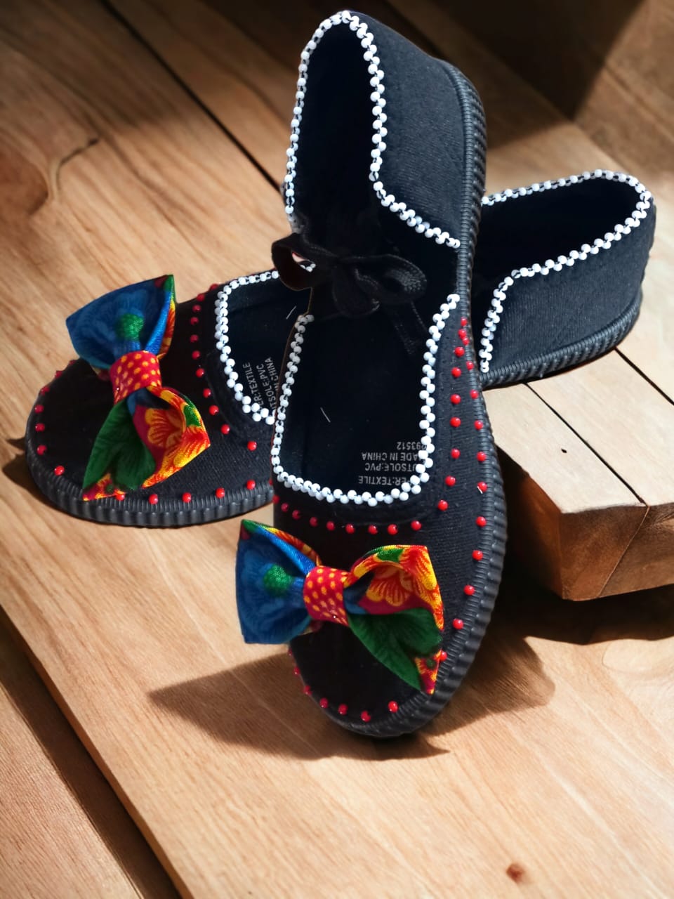 African Fabric-Inspired Beaded Shoes/Sneakers