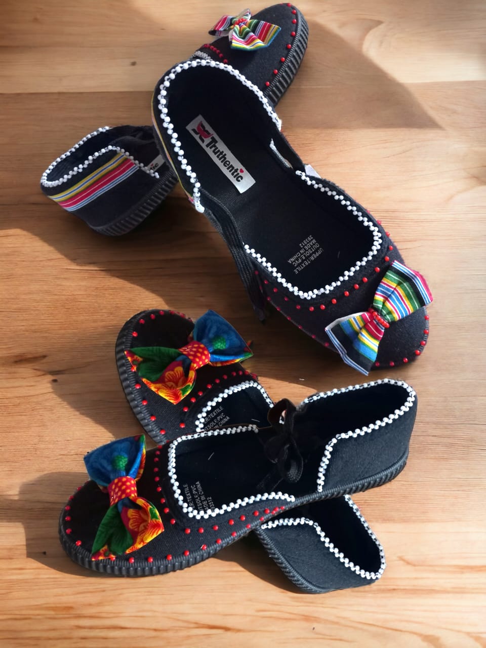 African Fabric-Inspired Beaded Shoes/Sneakers