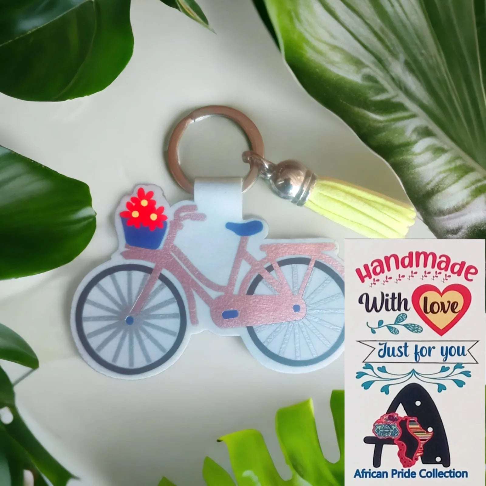 Leatherette Keyring printed with Vinyl - African Pride Collection