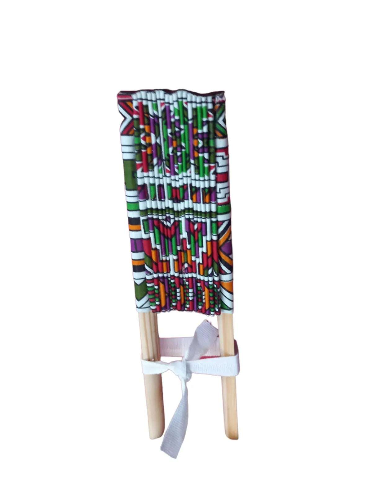Vhutambo Handmade Foldable African Fabric Fan with Wooden Handles - African Pride Collection