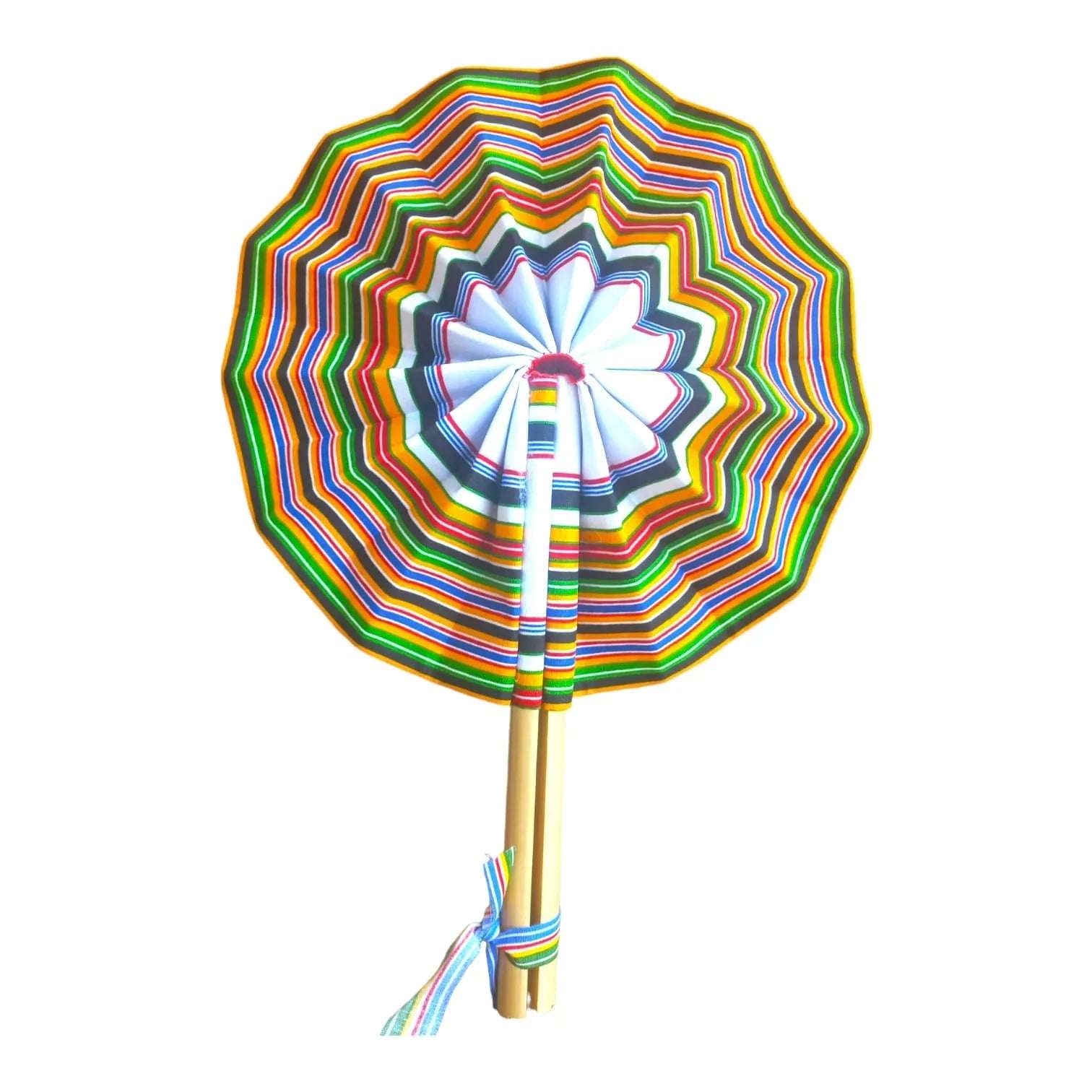 Vhutambo Handmade Foldable African Fabric Fan with Wooden Handles - African Pride Collection