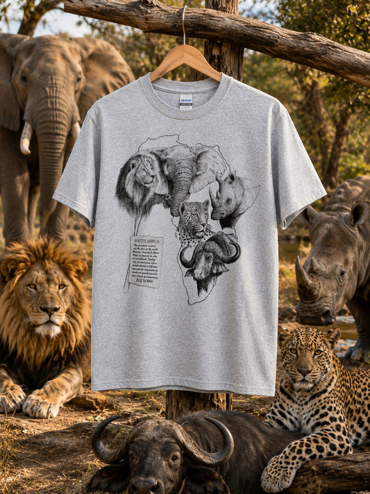 African wildlife T-shirt Collection - Hand-drawn